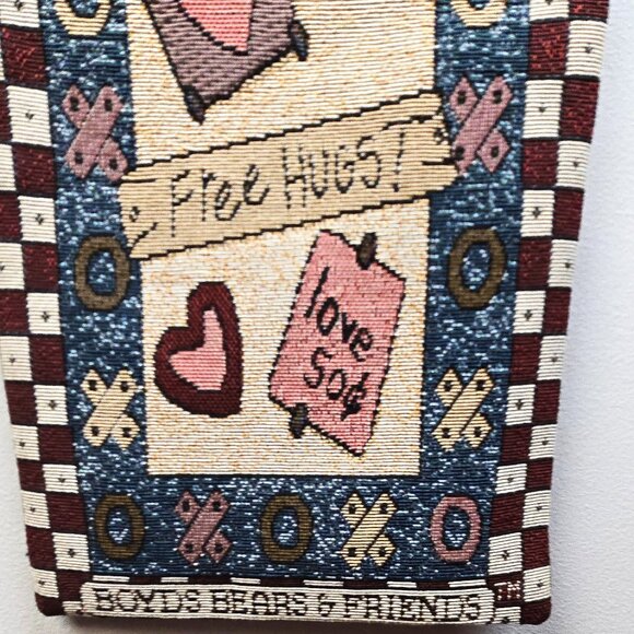 Boyds Bears BellPull Love Conquers All Wall Hanging 40"L x 8"W Americana Hearts - Picture 4 of 6